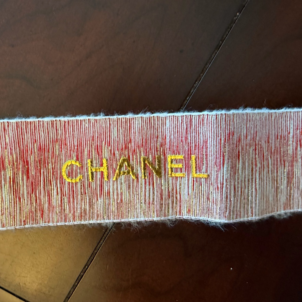 Chanel Pink And Gold Decorative Ribbon